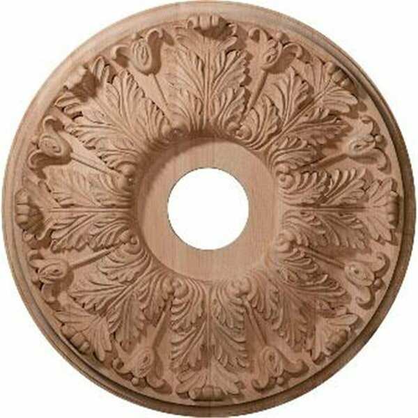 Dwellingdesigns 20 in. OD x 1.75 in. P Carved Florentine Ceiling Medallion, Maple DW638838